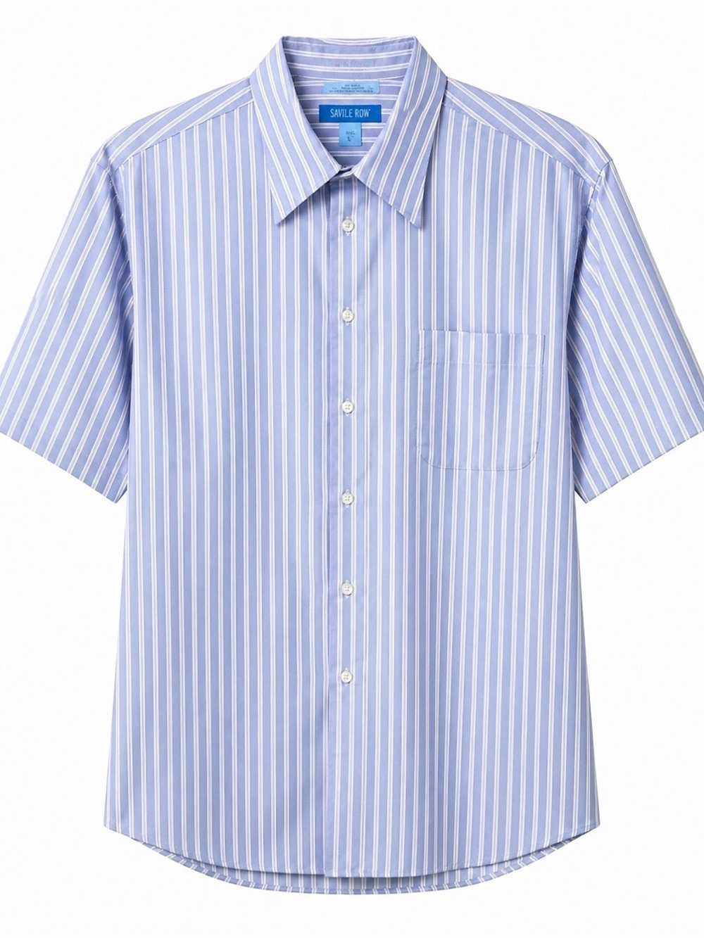 SAVILE ROW,MEN’S,LIGHT BLUE,PINSTRIPED,SHORT SLEEVE SHIRT.SIZE-16 1/2  L…